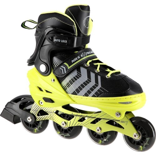 NH18192 4IN1 IN-LINE SKATES/HOCKEY ICE SKATES - Black / Green