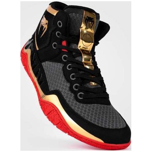 Cīņas apavi Venum Elite Wrestling Black/Gold/Red