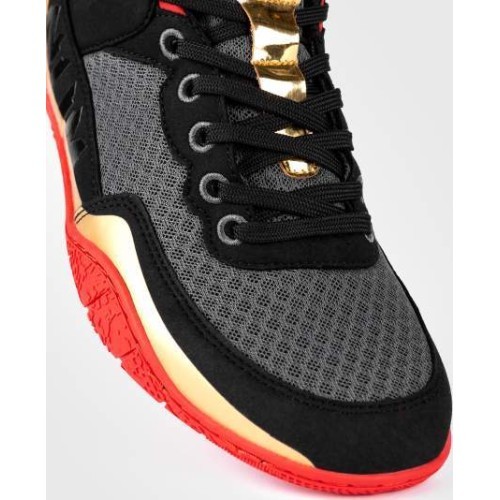Cīņas apavi Venum Elite Wrestling Black/Gold/Red