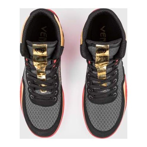 Venum Elite Wrestling Shoes - Black/Gold/Red