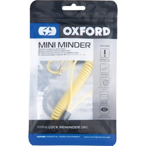 Diska slēdža atgādinājuma kabelis Oxford Mini Minder 2,5 mm/1,2 m