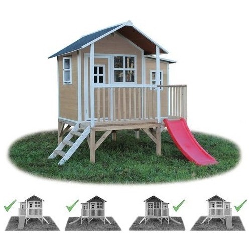 EXIT Loft 350 wooden playhouse - natural