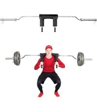 Olimpiskais drošais pietupienu stienis inSPORTline Squabar 239,3 cm / 50 mm, 25,5 kg, līdz 317 kg, ar fiksatoriem