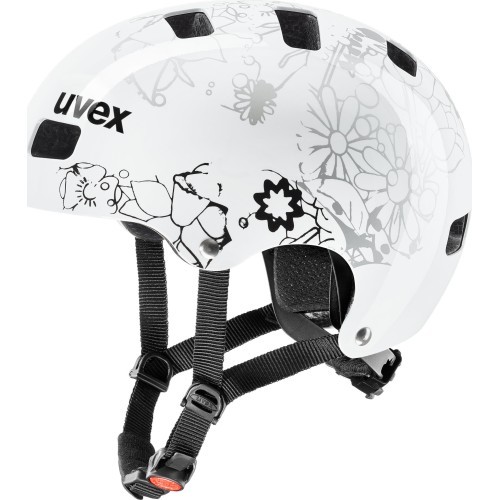 Uvex Kid 3 helmet, white flower black