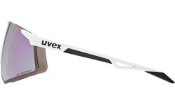 Uvex Pace Perform CV glasses, white matt / mirror lavender