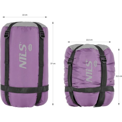 NC2008 GREY-VIOLET SLEEPING BAG SIZE M NILS CAMP