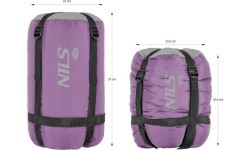 NC2008 GREY-VIOLET SLEEPING BAG SIZE M NILS CAMP