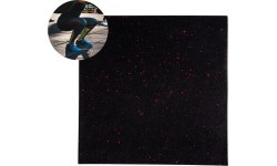 Izturīgs grīdas aizsargpaklājs inSPORTline Proteko II 50 x 50 x 1,5 cm - Melns/sarkans
