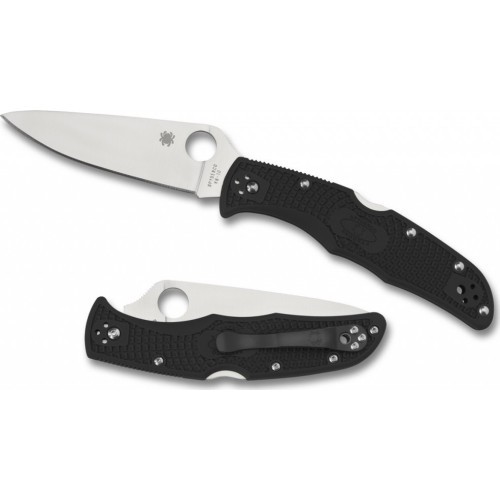 Saliekams nazis Spyderco C10FPBK Endura 4, Flat Ground, melns
