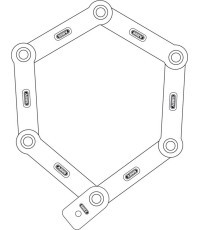 Slēdzene Abus Folding Bordo uGrip 5700/80 BU SH