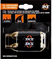 SKS Airbuster compressed air CO2 cartridge for pump (2x16g), threaded