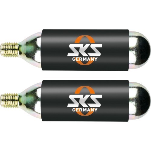SKS compressed air CO2 cartridge for Airbuster pump (2x24g), threaded