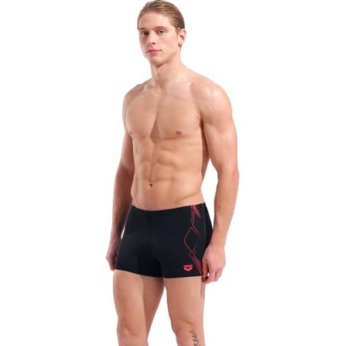 M Graphic Swim Short Black-Bright Coral 100 - 505