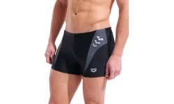 M Steplogo Swim Short Black-Asphalt 100 - 550
