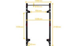 Pivot Fitness XR6226 Commercial Heavy Duty Foldable Wall Rack