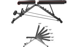 L1217 ADJUSTABLE EXERCISE BENCH WITH ROPES HMS