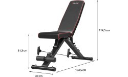 L1217 ADJUSTABLE EXERCISE BENCH WITH ROPES HMS