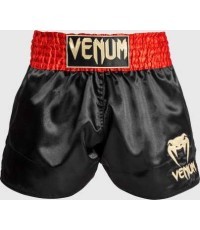 Venum Classic Muay Thai šorti, sarkani/melni/zelta