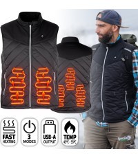 Мужской жилет с подогревом inSPORTline WARMhim - Чёрный