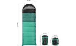 Śpiwór meteor bombay l - Mint/black