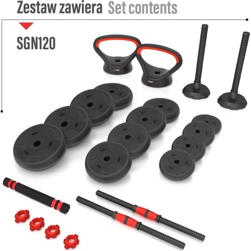 6 vienā svaru komplekts SGN120 PRO 20 kg HMS