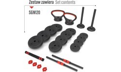 6 vienā svaru komplekts SGN120 PRO 20 kg HMS