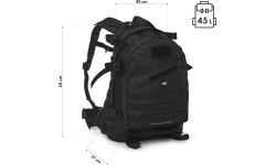 Taktiskā mugursoma NC3904 VANGUARD melna 45 l NILS CAMP