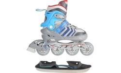 NH18192 4IN1 IN-LINE SKATES/HOCKEY ICE SKATES - Black / Green