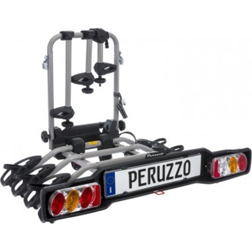 Velosipēdu turētājs Peruzzo Parma 4 velosipēdiem uz sakabes (tērauds, atliecams)
