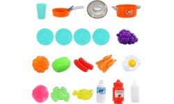 Kids kitchen sounds led steam generator 42 accessories pink