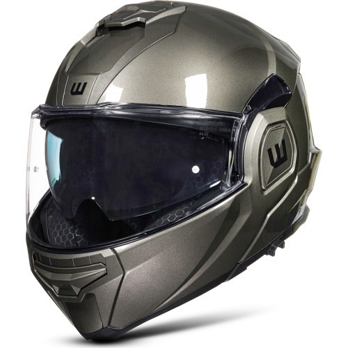 Flip-Up Motorcycle Helmet W-TEC Zoroz P/J - Matt Black-Fluo Pink