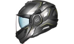 Flip-Up Motorcycle Helmet W-TEC Zoroz P/J - Matt Black-Fluo Pink