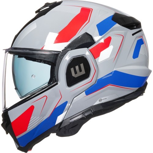 Откидной мотошлем W-TEC Zoroz P/J - Matt Black-Fluo Pink