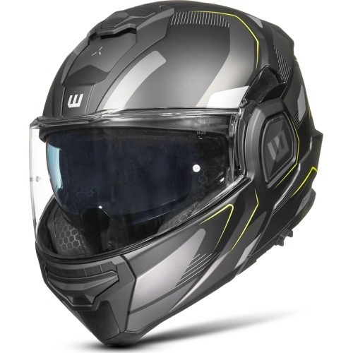 Atverama motocikla ķivere W-TEC Zoroz P/J - Matt Black-Fluo Pink