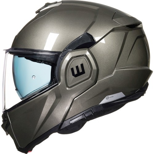 Flip-Up Motorcycle Helmet W-TEC Zoroz P/J - Matt Black-Fluo Pink
