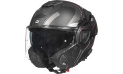 Откидной мотошлем W-TEC Zoroz P/J - Matt Black-Fluo Pink
