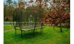EXIT Silhouette trampoline 244x366cm - green Outdoor Rectangular Coil spring Above ground trampoline