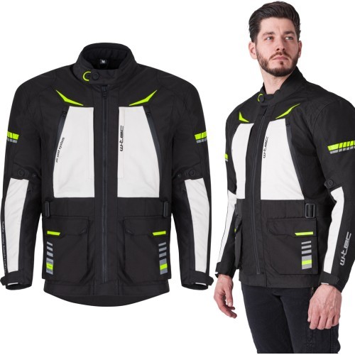 Мотокуртка W-TEC Warao - Black-Fluo