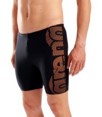 M Swim Mid Jammer Graphic Black-Team Orange 100 - 505