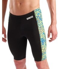 M Snakeskin Swim Jammer Black-Green Multi 70 - 506
