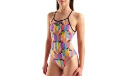 Sieviešu peldkostīms Tropical Delight Tie Back, rozā-melns, 34 - 550