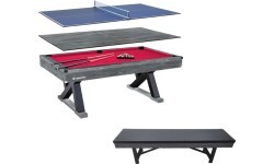 Biljarda galds 3 vienā inSPORTline Residento ar solu - Dark Wood