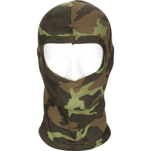 Balaklava ar 1 atveri, plāna, M 95 CZ kamuflāža, 100 % kokvilna