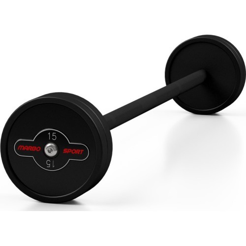 Gumēts taisns stieņa grifs 15 kg, matēti melns - Marbo Sport