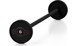 Gumēta taisnā stieņa hantele 10 kg matēti melna - Marbo Sport