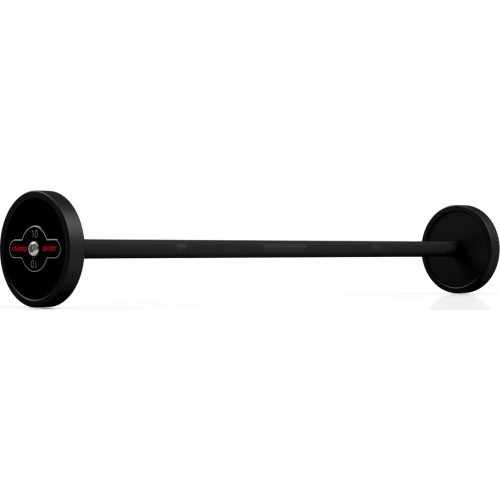 Прямой обрезиненный гриф 10 кг матовый чёрный - Marbo Sport