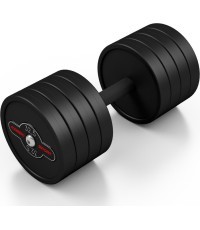 Rubber-coated dumbbell Marbo - 32,5 kg, black