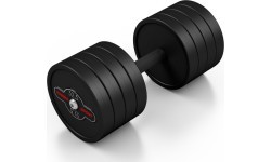 Rubber-coated dumbbell Marbo - 32,5 kg, black