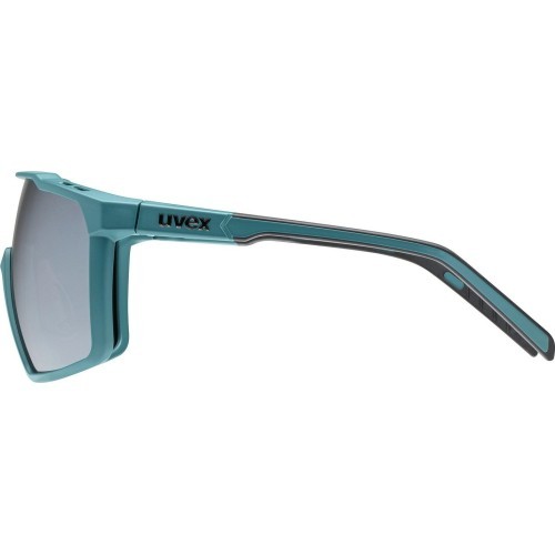 Uvex mtn perform S sunglasses, teal matt / mirror silver