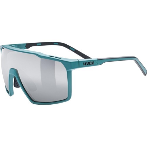 Uvex mtn perform S sunglasses, teal matt / mirror silver